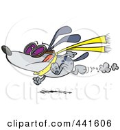 Royalty Free RF Clip Art Illustration Of A Cartoon Race Dog Running By