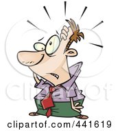 Royalty Free RF Clip Art Illustration Of A Cartoon Businessman Slapping His Forehead