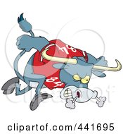 Poster, Art Print Of Cartoon Longhorn Bull