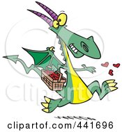 Poster, Art Print Of Cartoon Dragon Spreading Love