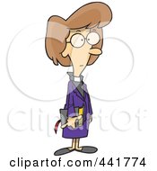 Royalty Free RF Clip Art Illustration Of A Cartoon Female Minister by toonaday