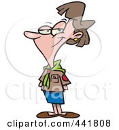 Royalty Free RF Clip Art Illustration Of A Cartoon Female Scout Leader