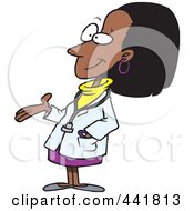 Royalty Free RF Clip Art Illustration Of A Cartoon Black Female Doctor by toonaday