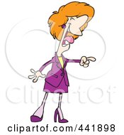 Cartoon Businesswoman Laughing And Pointing