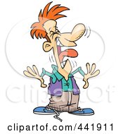 Royalty Free RF Clip Art Illustration Of A Cartoon Man Laughing by toonaday