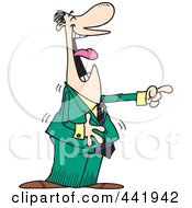 Royalty Free RF Clip Art Illustration Of A Cartoon Businessman Laughing And Pointing by toonaday