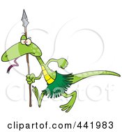 Poster, Art Print Of Cartoon Lizard Guard