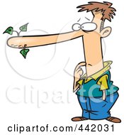 Poster, Art Print Of Cartoon Male Liar With A Long Nose