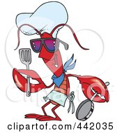 Royalty Free RF Clip Art Illustration Of A Cartoon Lobster Chef by toonaday #COLLC442035-0008