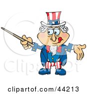 American Uncle Sam Using A Pointer Stick