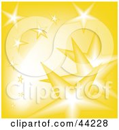 Clipart Illustration Of A Background Of Falling Yellow Stars