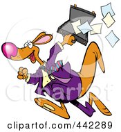 Royalty Free RF Clip Art Illustration Of A Cartoon Business Kangaroo