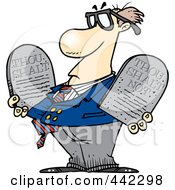 Royalty Free RF Clip Art Illustration Of A Cartoon Man Holding Rule Tablets