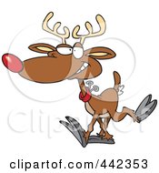 Poster, Art Print Of Cartoon Reindeer Walking