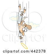 Royalty Free RF Clip Art Illustration Of A Cartoon Female Angel Chasing Her Halo by toonaday