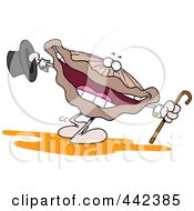 Royalty Free RF Clip Art Illustration Of A Cartoon Happy Clam Dancing by toonaday