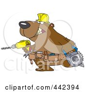 Poster, Art Print Of Cartoon Handy Bear With Tools