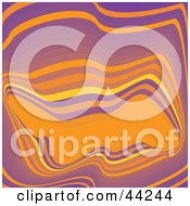 Poster, Art Print Of Wavy Purple And Orange Abstract Website Background