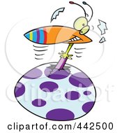 Royalty Free RF Clip Art Illustration Of A Cartoon Smiling Bird Hatching by toonaday