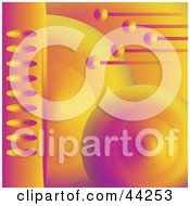 Futuristic Orange And Purple Orb Website Background
