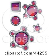 Clipart Illustration Of A Collage Of Fancy Red And Purple Shiny Website Buttons by kaycee