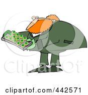 Royalty Free RF Clip Art Illustration Of A Leprechaun Making Cupcakes by djart