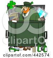Poster, Art Print Of Leprechaun Dumpster Diving