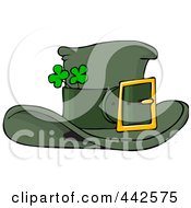Green Leprechaun Hat With Shamrocks