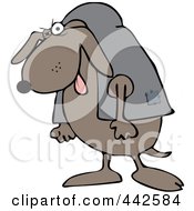Royalty Free RF Clip Art Illustration Of A Hunchback Dog by djart