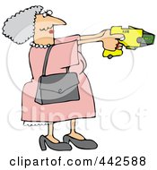 Poster, Art Print Of Granny Defending Herself With A Taser Gun
