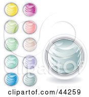 Clipart Illustration Of A Collage Of Pastel Circle Website Buttons