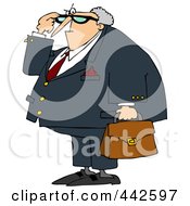 Royalty Free RF Clip Art Illustration Of An Angry Male Attorney