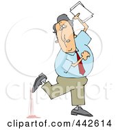 Poster, Art Print Of Businessman Stepping In Gum
