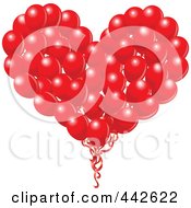 Poster, Art Print Of Big Red Heart Formed Of Balloons
