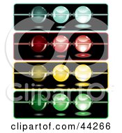 Clipart Illustration Of Glowing Beaded Strings