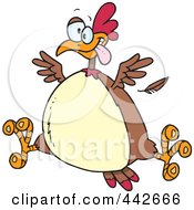 Royalty Free RF Clip Art Illustration Of A Cartoon Fat Hen