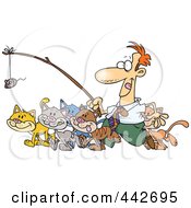 Poster, Art Print Of Cartoon Businessman Herding Cats