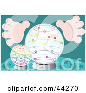 Clipart Illustration Of A Mystics Hands Around Crystal Balls