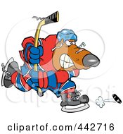Poster, Art Print Of Cartoon Bear Hockey Player