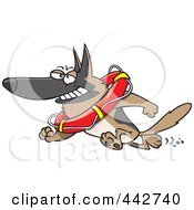 Cartoon Lifeguard German Shepherd