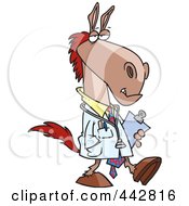 Royalty Free RF Clip Art Illustration Of A Cartoon Doctor Horse by toonaday