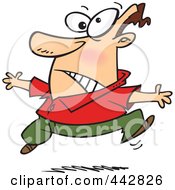 Poster, Art Print Of Cartoon Man Hopping