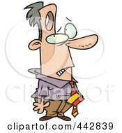 Royalty Free RF Clip Art Illustration Of A Cartoon Businessman With A Hole In His Head