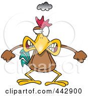 Poster, Art Print Of Cartoon Mad Chicken