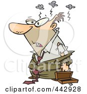 Royalty Free RF Clip Art Illustration Of A Cartoon Roughed Up Businessman