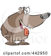 Cartoon Drooling Hungry Bear