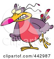 Royalty Free RF Clip Art Illustration Of A Cartoon Mad Bird