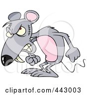 Royalty Free RF Clip Art Illustration Of A Cartoon Mad Mouse by toonaday