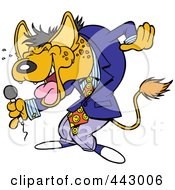 Royalty Free RF Clip Art Illustration Of A Cartoon Hyena Comedian Laughing