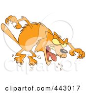 Poster, Art Print Of Cartoon Mad Orange Cat Attacking